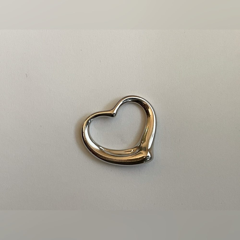 Tiffany and Co. silver open heart pendant